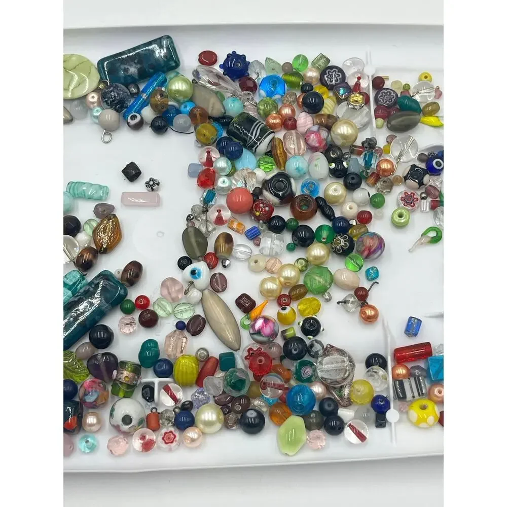 One Pound Mix of Assorted Glass Beads for Jewelry Making, Craft, Repurpose LOT 3